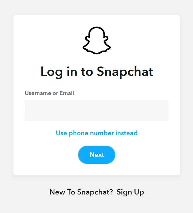 Snapchat browser login Bild: Snapchat browser login
