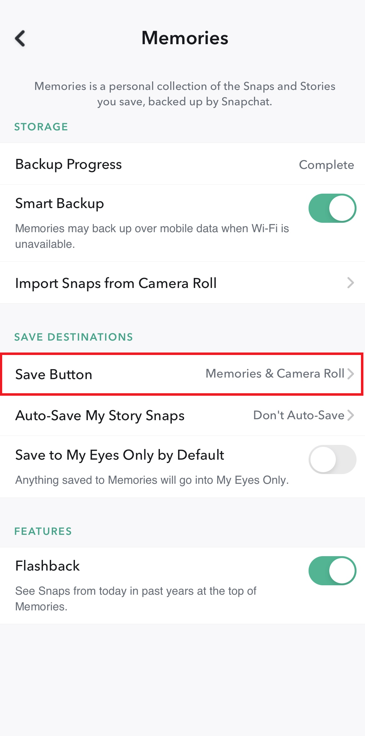 Choose where to save snaps Bild: Choose where to save snaps