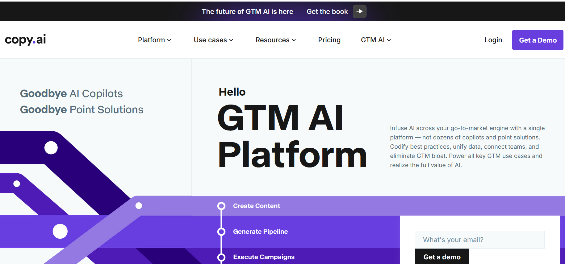 Screenshot of Copy.ai website Bild: Screenshot of Copy.ai website