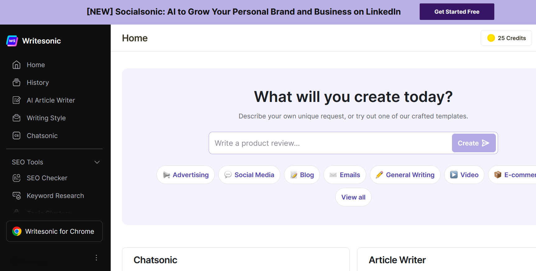 Screenshot of Writesonic’s website Bild: Screenshot of Writesonic’s website