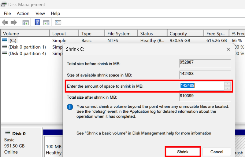 Windows 11 Disk Management Bild: Windows 11 Disk Management