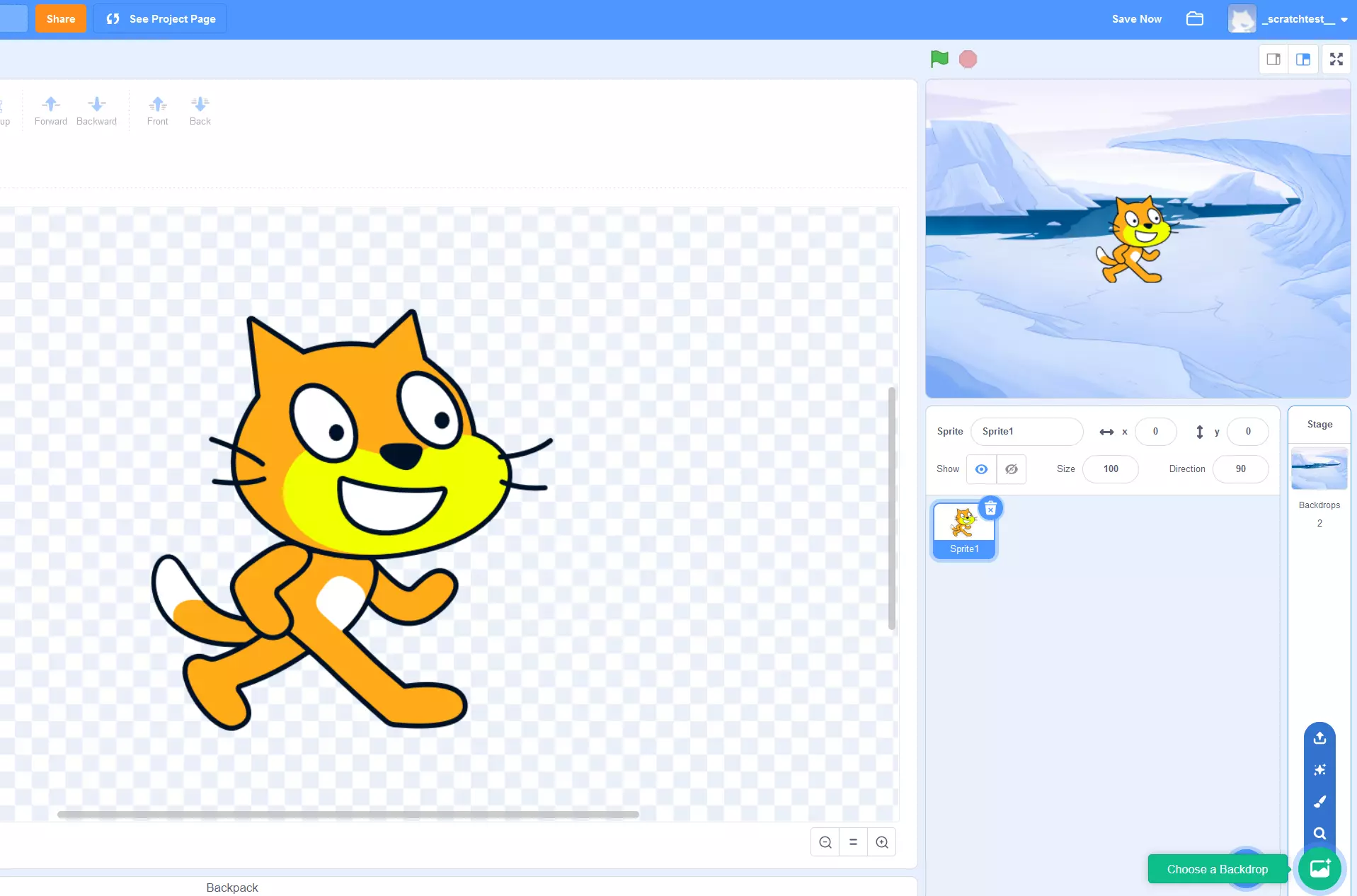 Scratch tutorial: sprite with background image Bild: Scratch tutorial: sprite with background image