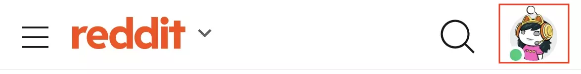 Bild: Reddit-Profilmenü öffnen