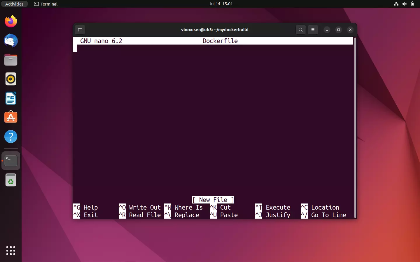 Bild: Ubuntu terminal: Create text files with Nano