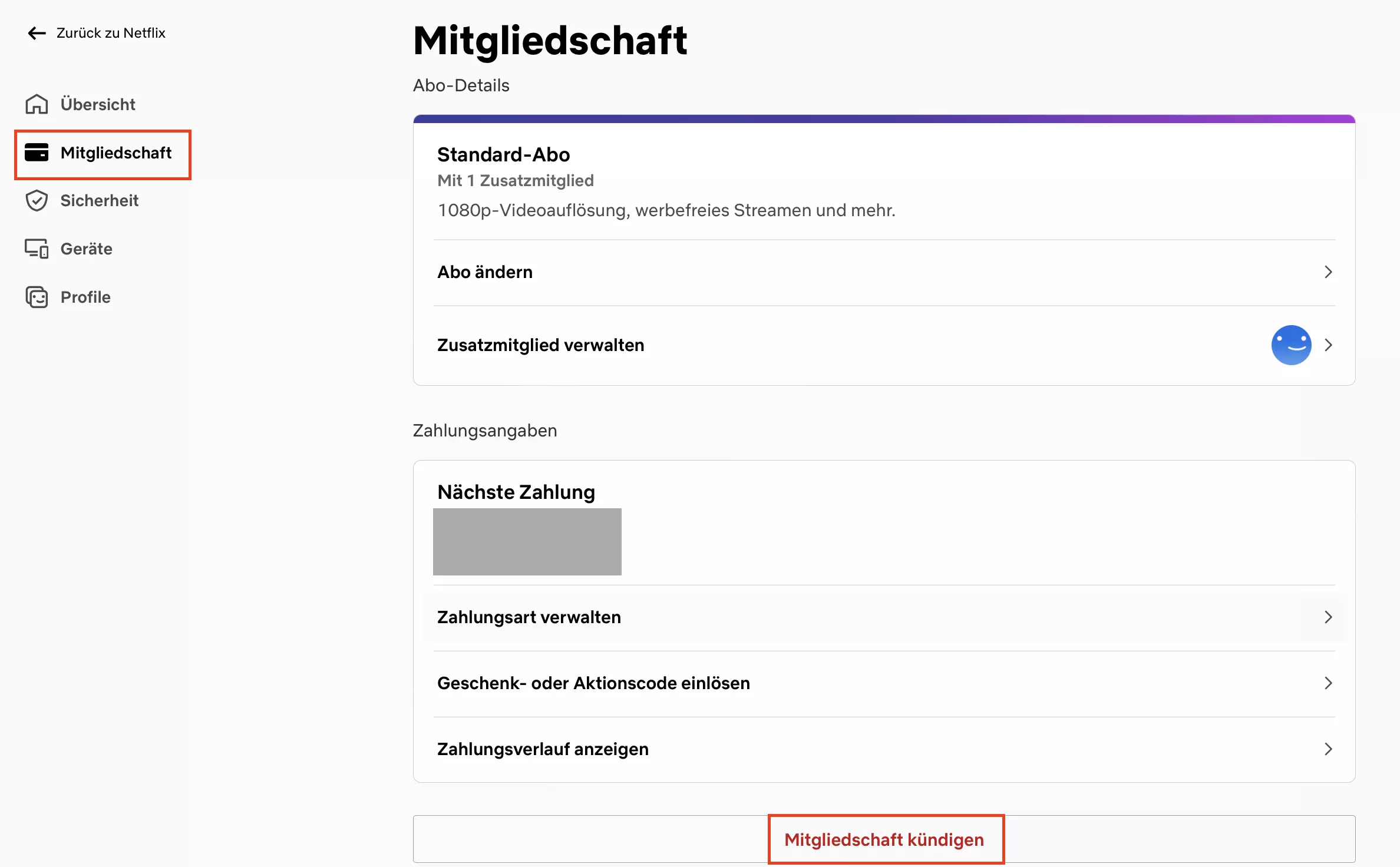 Bild: Netflix: Mitgliedschaft kündigen