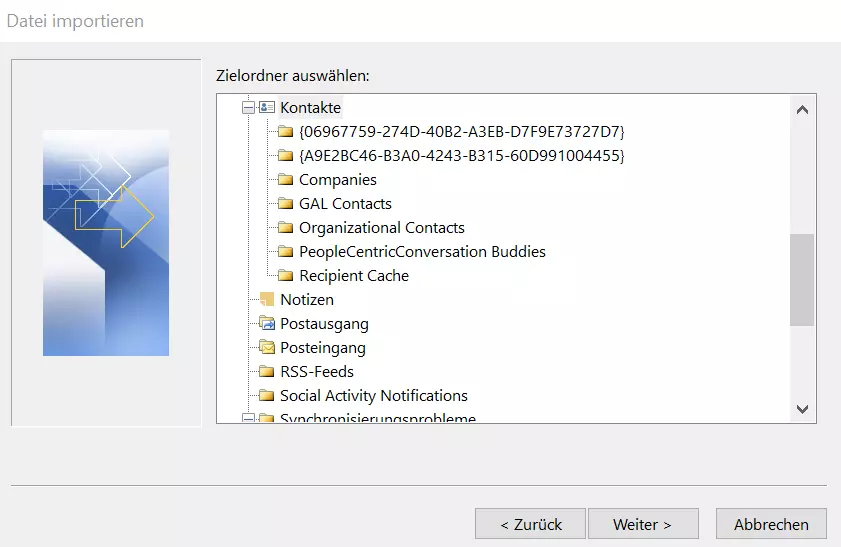 Bild: Zielordner wählen