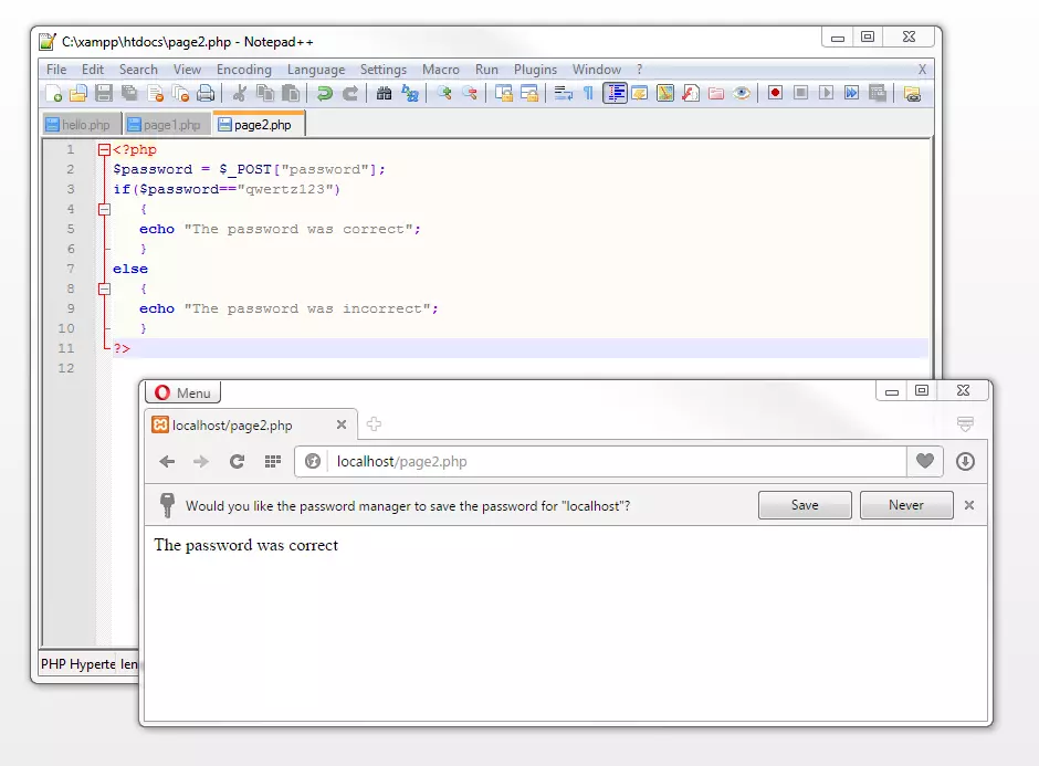 Bild: The password query was correct