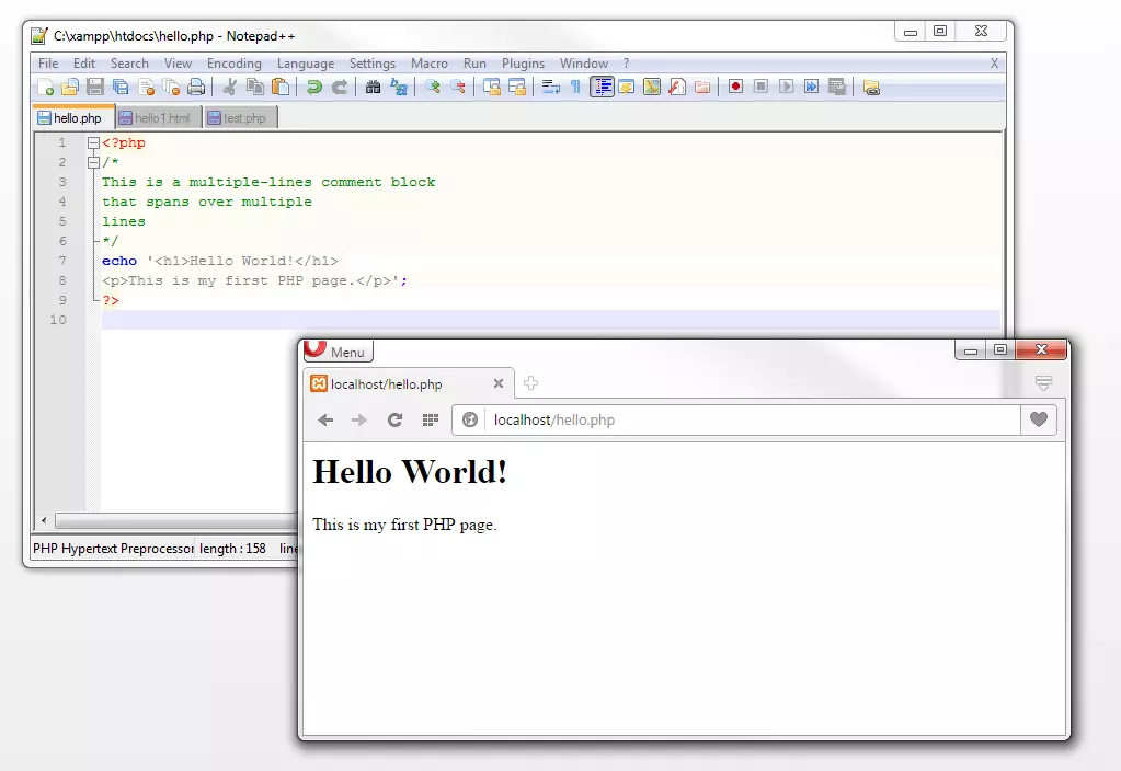 Bild: Example of a multiline comment