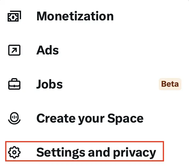 Twitter: ‘Settings and privacy’ Bild: Twitter: ‘Settings and privacy’