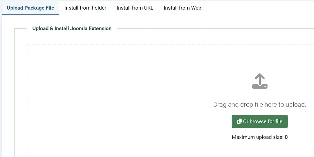 Installation of extensions in Joomla Bild: Installation of extensions in Joomla