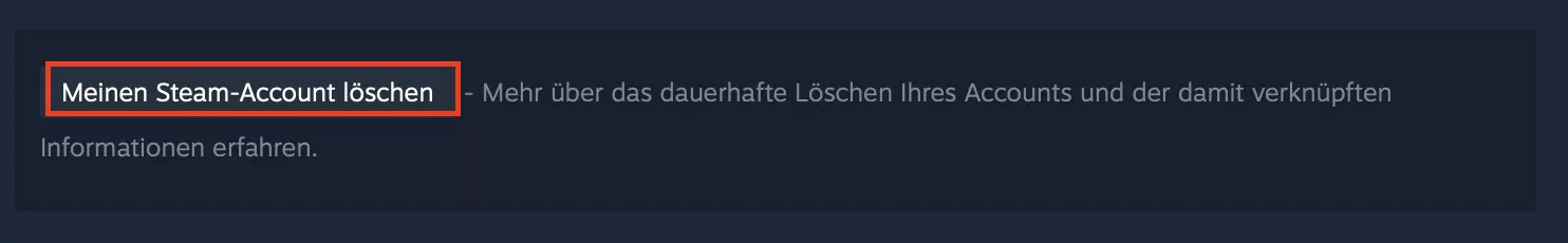 Steam: Account löschen Bild: Steam: Account löschen