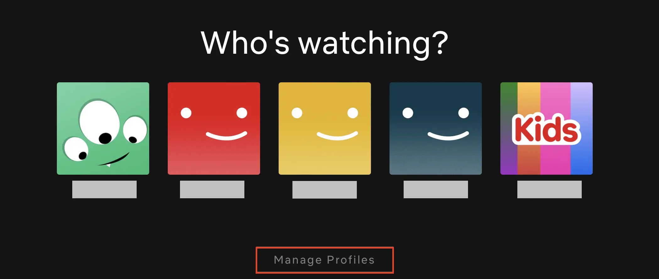 Netflix: Manage Profiles Bild: Netflix: Manage Profiles
