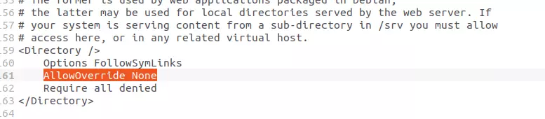 Apache configuration file: Activate mod_rewrite Bild: Apache configuration file: Activate mod_rewrite