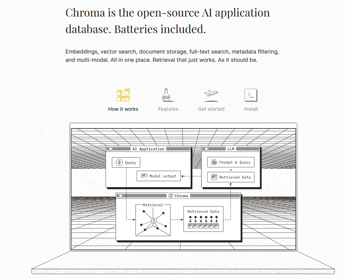 Bild: Chroma DB landing page