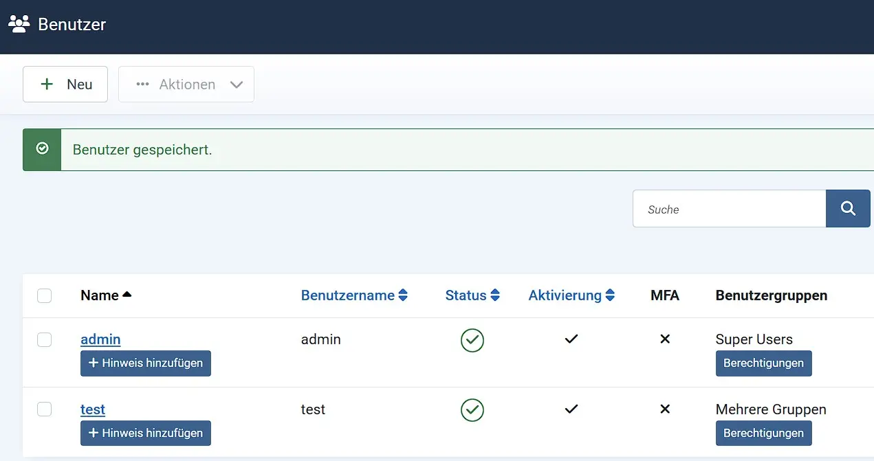 Bild: Benutzermanagement