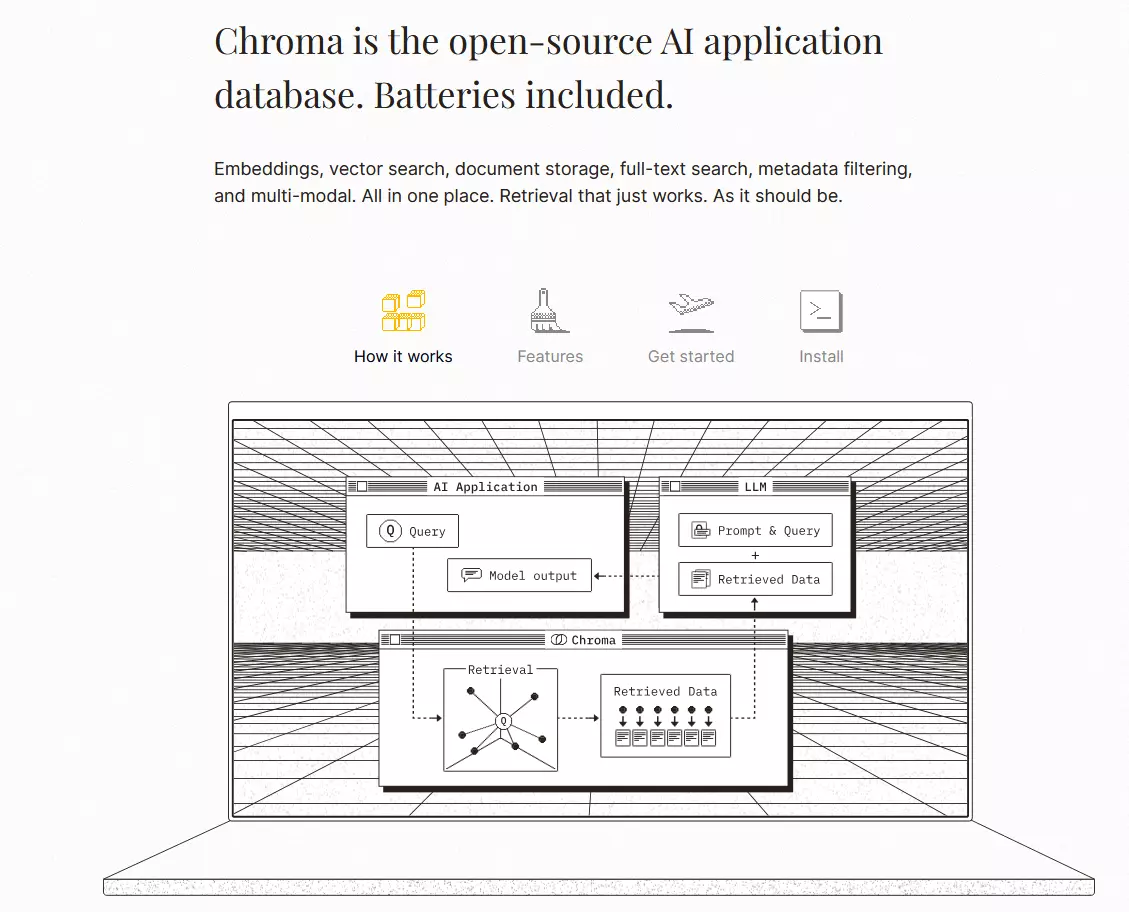 Landingpage von Chroma DB Bild: Landingpage von Chroma DB
