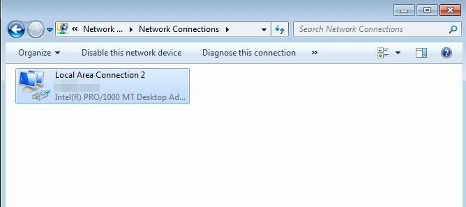 Bild: Overview of network connections in Windows 7