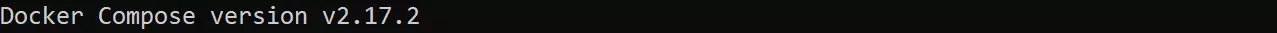 Bild: Docker Compose Version
