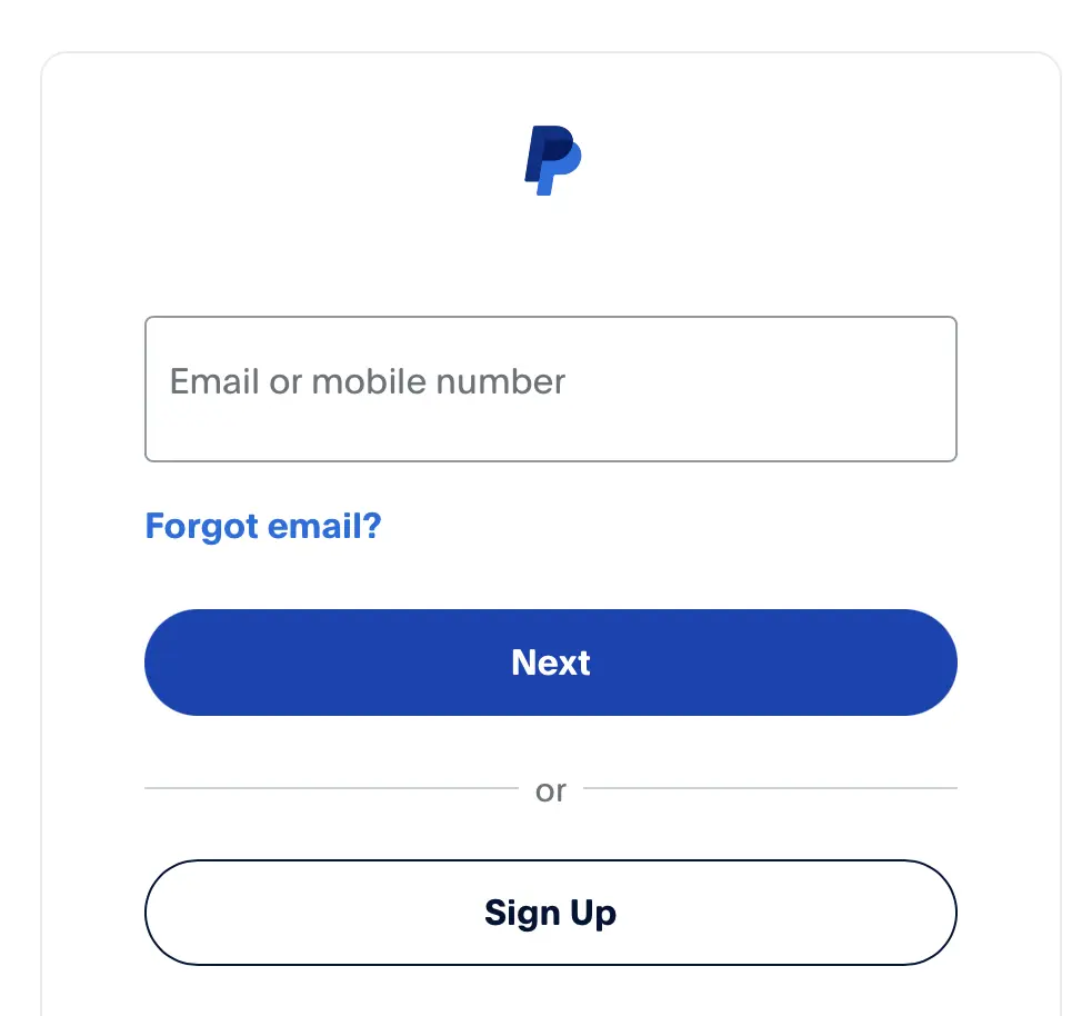 PayPal: Login Bild: PayPal: Login