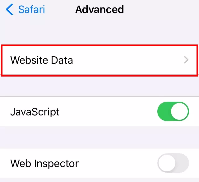 Bild: Clearing cookies on iPhone