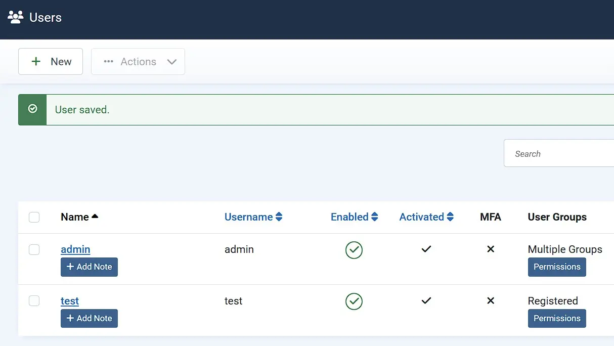 User management in Joomla Bild: User management in Joomla
