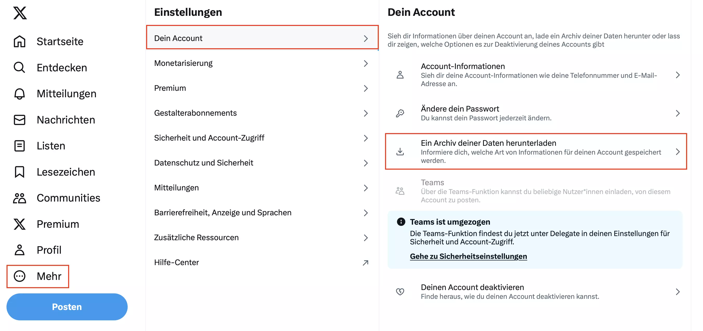 Twitter: Daten archivieren Bild: Twitter: Daten archivieren