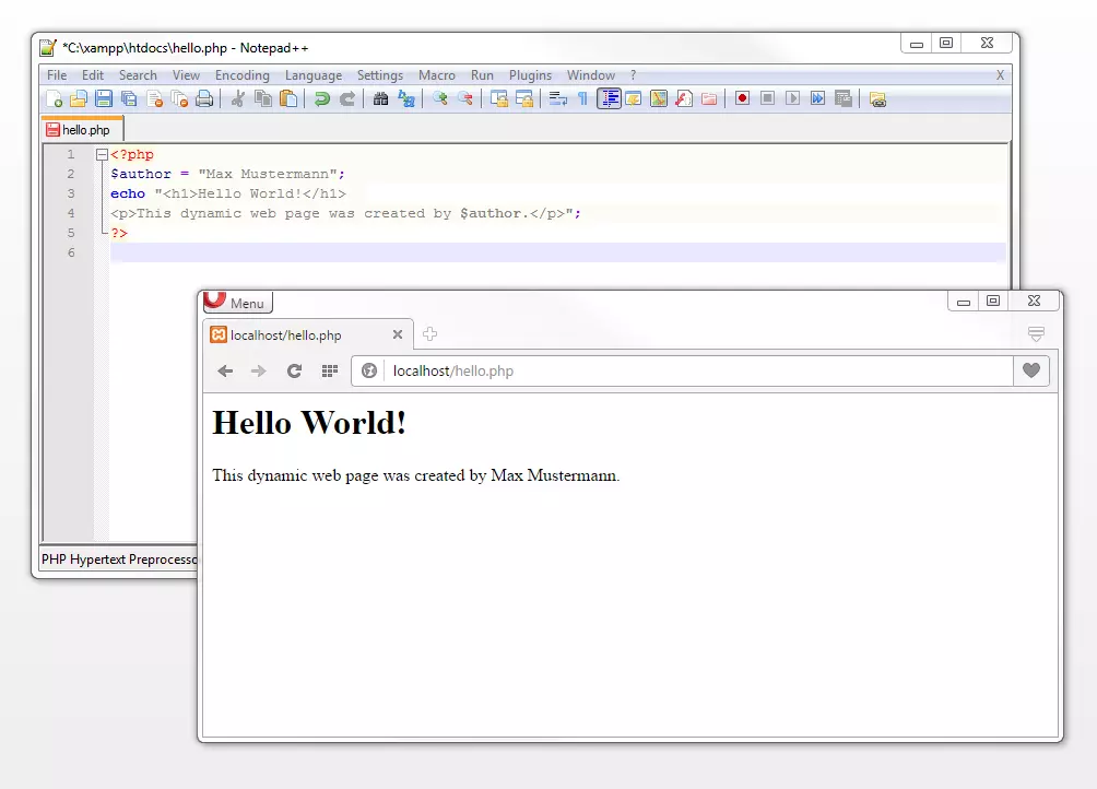 Bild: Variables are used to create web pages dynamically