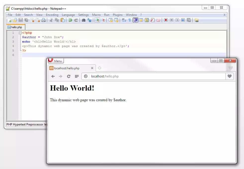 Bild: Plain text output with single quotes