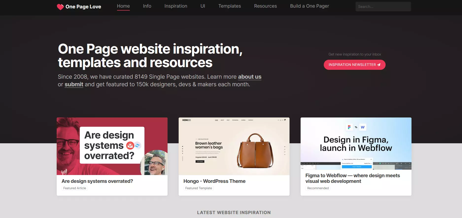 Bild: One Page Love website