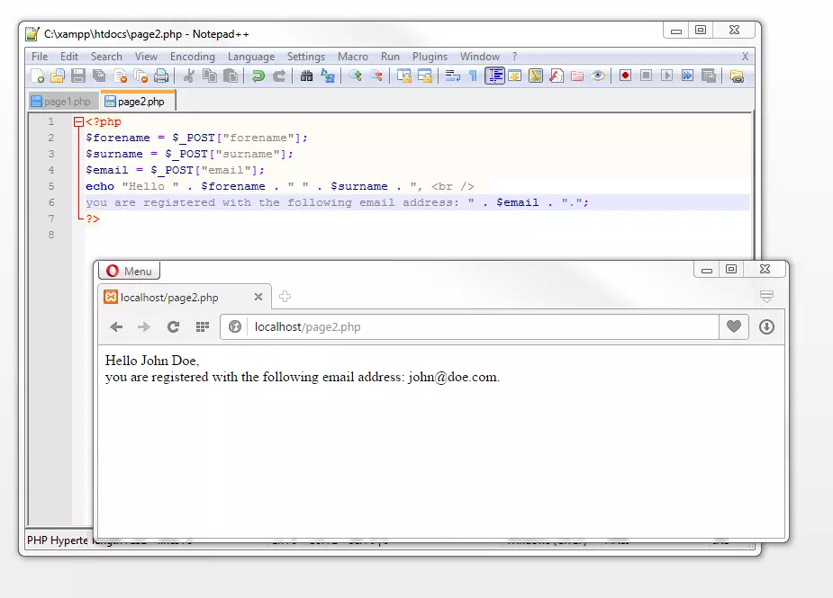 Bild: Output of user data
