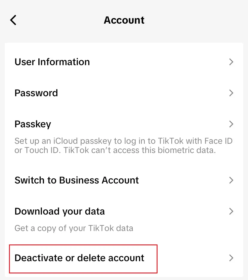 Account management on TikTok Bild: Account management on TikTok
