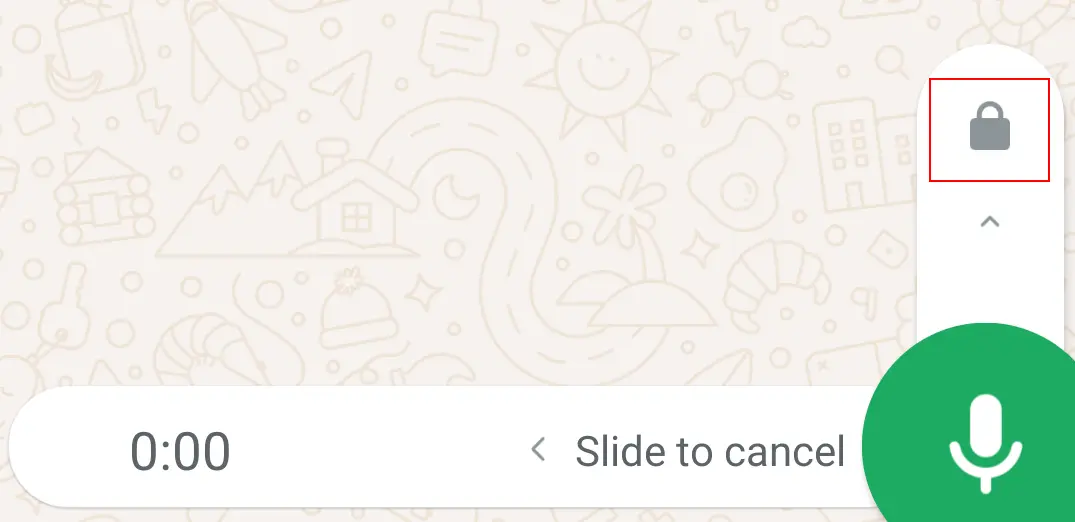 Bild: Android screenshot of the voice recording feature in WhatsApp
