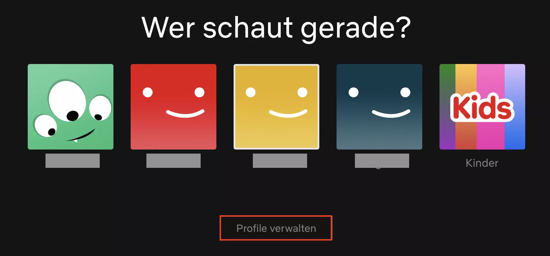 Bild: Netflix: Profile verwalten