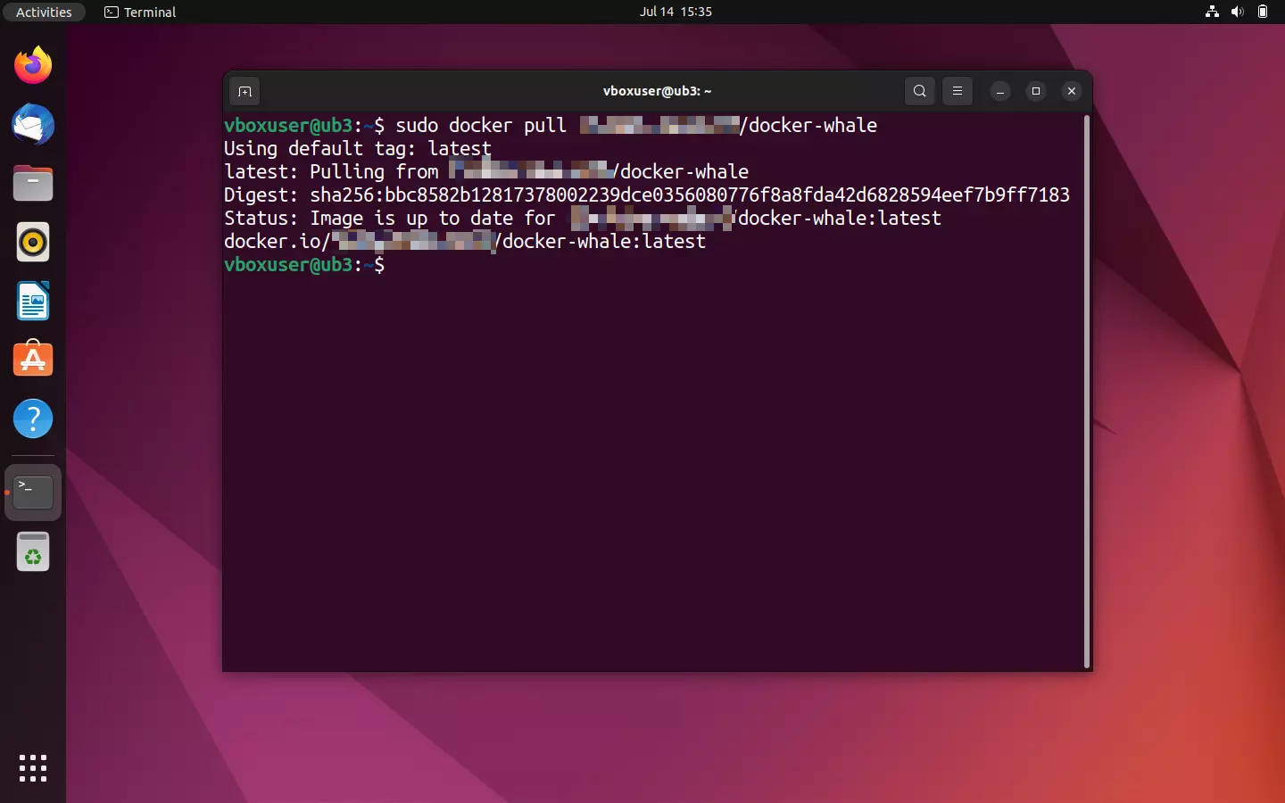 Bild: The Image is up to date