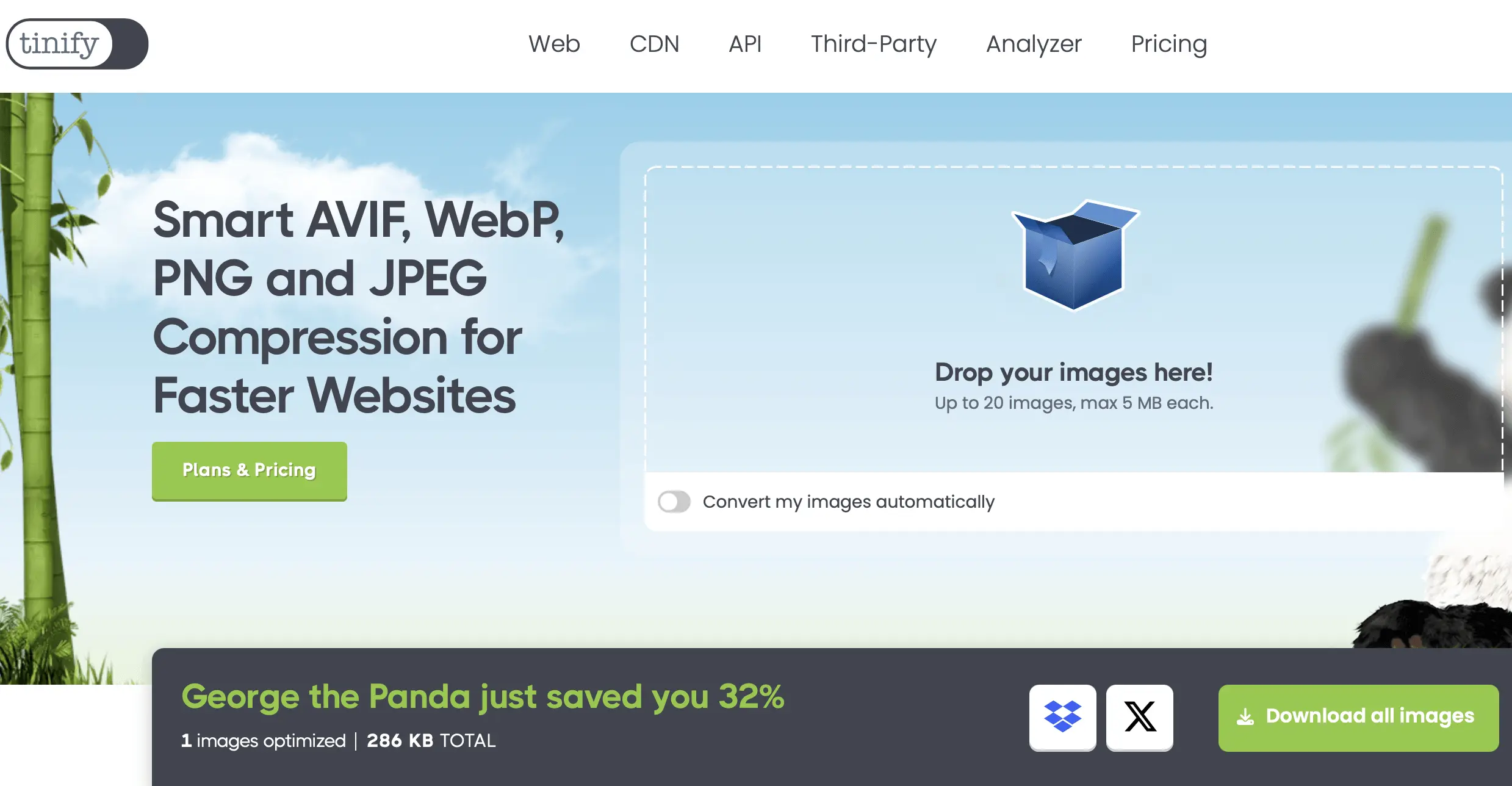 Bild: Screenshot of the TinyPNG website