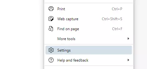Bild: Microsoft Edge: Settings button