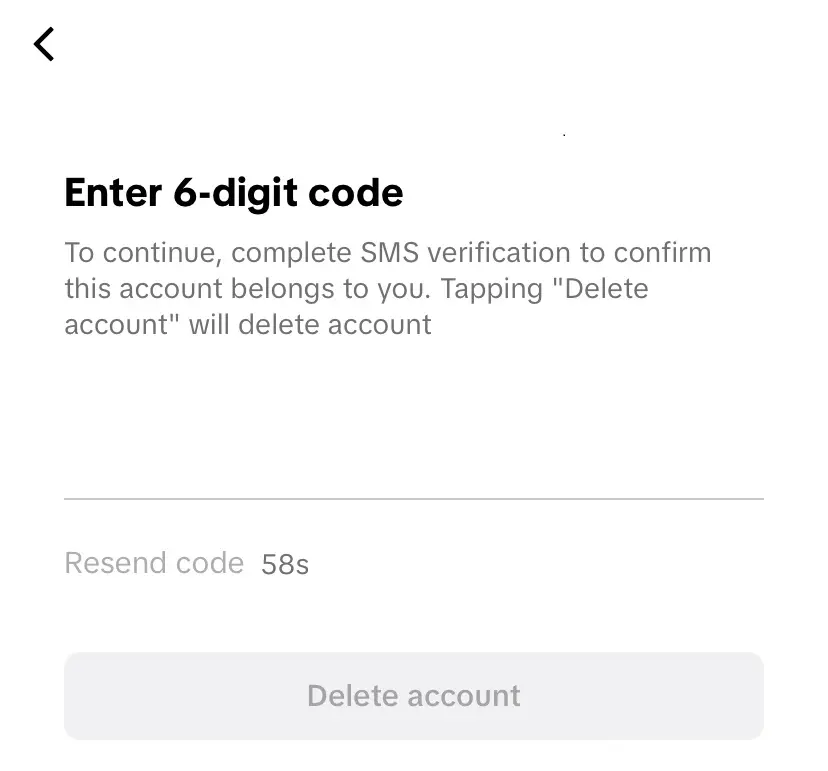 Delete TikTok: Enter the code Bild: Delete TikTok: Enter the code