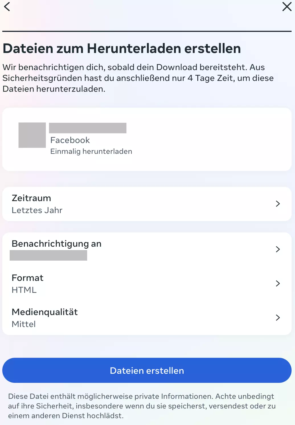 Facebook: Datei zum Herunterladen erstellen Bild: Facebook: Datei zum Herunterladen erstellen